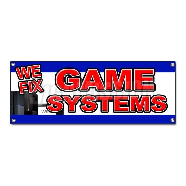 WE FIX GAME CONSOLES BANNER SIGN ps4 xbox 360 systems wii u ps3 nintendo